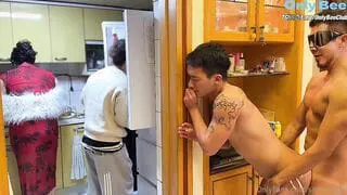 My brother seduced the new daddy to fuck him and