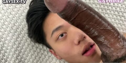 Asian vs Big cock master