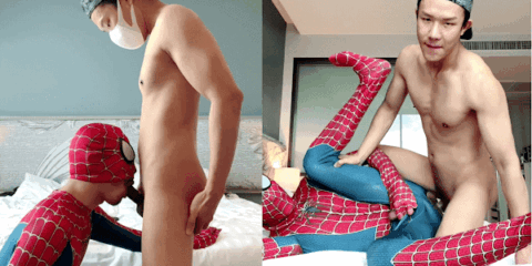 Asian gay shows his sucking skills