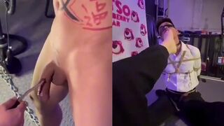 TG channel @OnlyBeeClub-Lu Shijiu-playing sex slave with friends 2